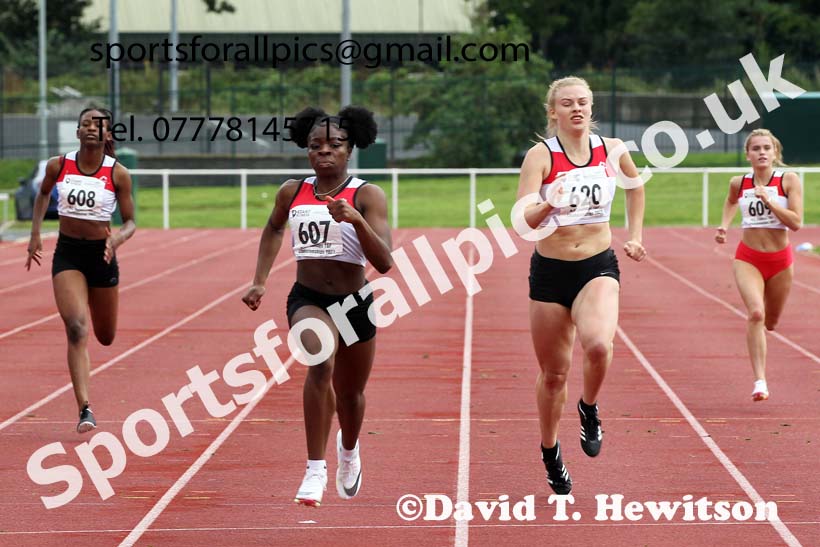 Women and Girls 200 metres, 2021 North Eastern Track and Field Champs., Middesbrough. Photo: David T. Hewitson/Sports for All Pics